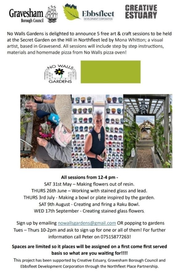  Free Art & Craft Sessions with No Walls Gardens