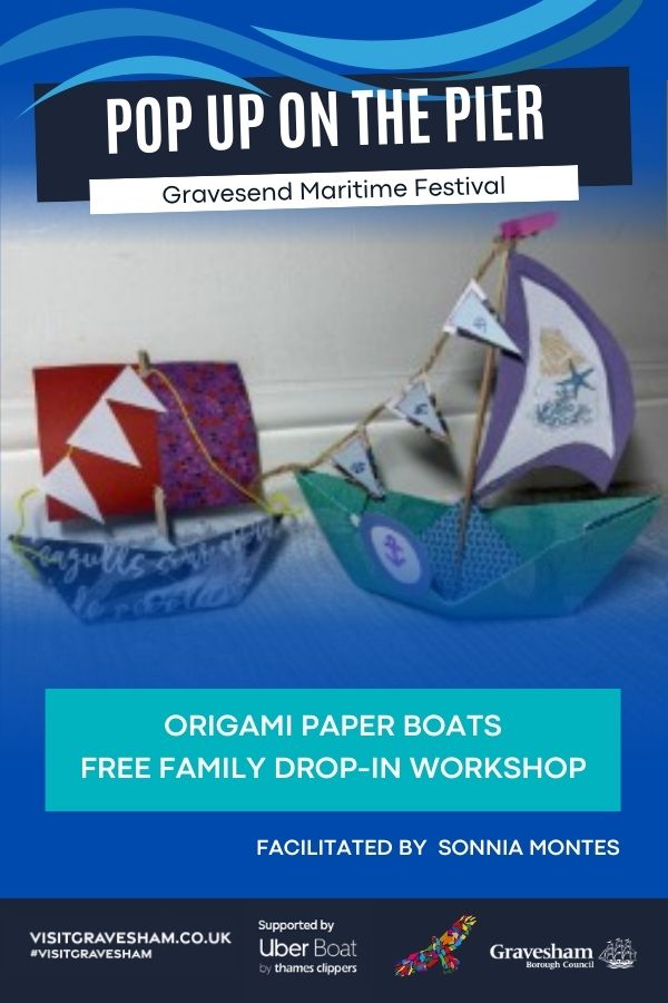  Origami Paper Boats family drop-in workshop. A Maritime Festival Event